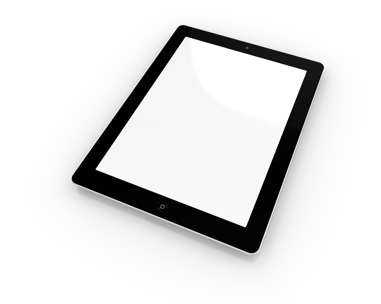 Whitei Pad Display Blank Screen PNG