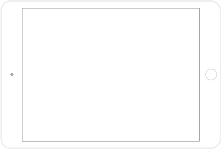 Whitei Pad Landscape Blank Screen PNG