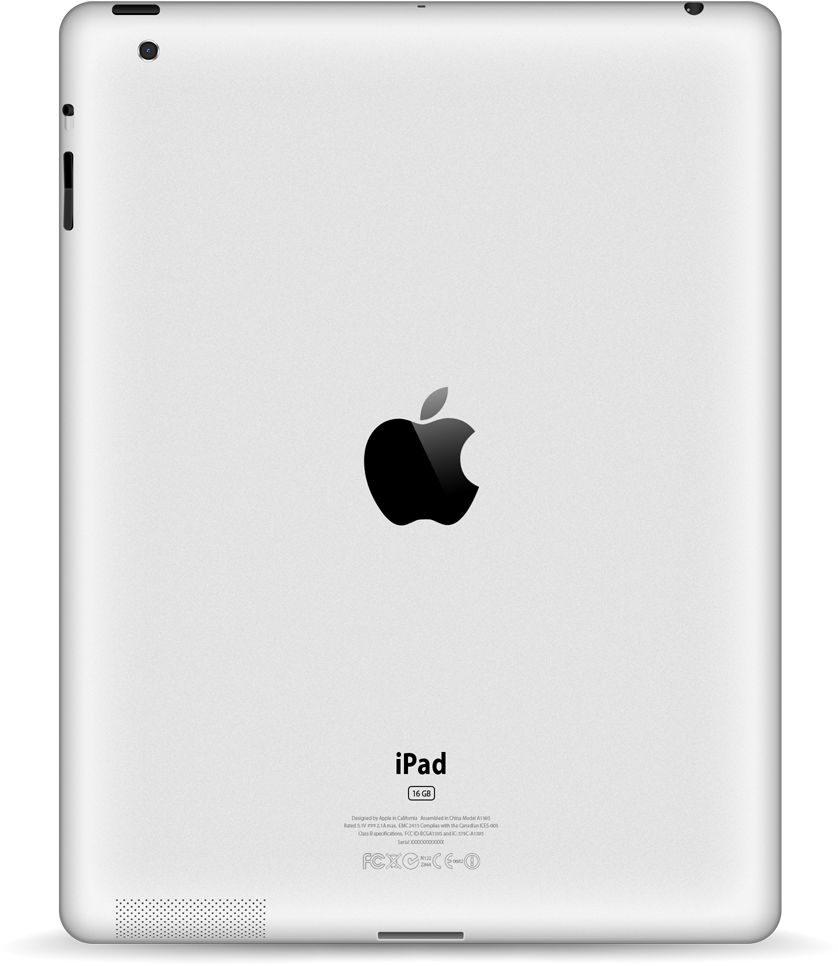 Whitei Pad Rear View PNG