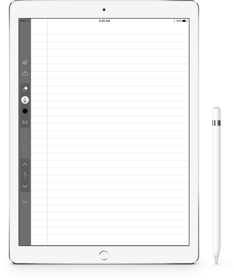 Whitei Padwith Apple Penciland Notetaking App PNG