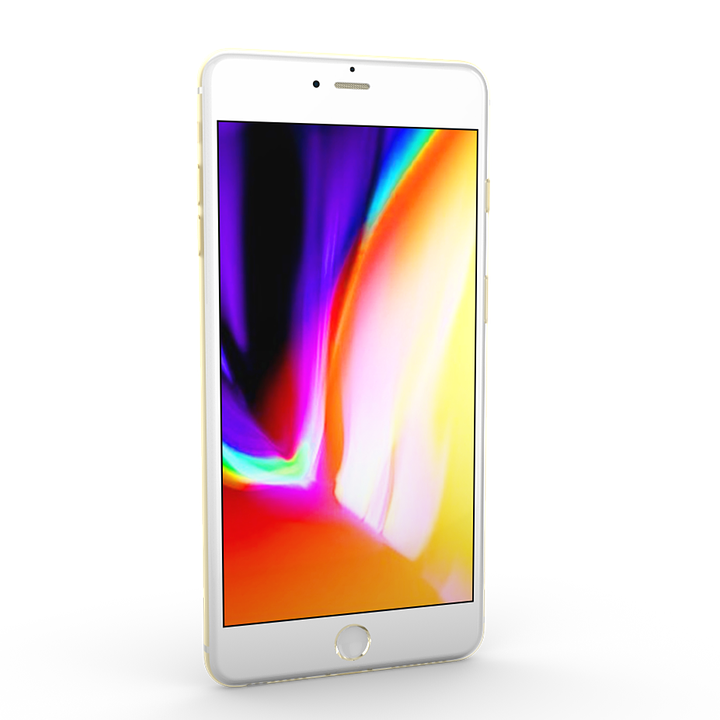 Whitei Phone Colorful Screen Display PNG