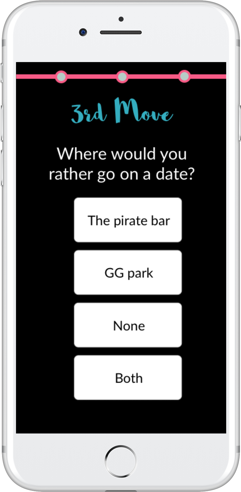 Whitei Phone Date Choice App Screen PNG