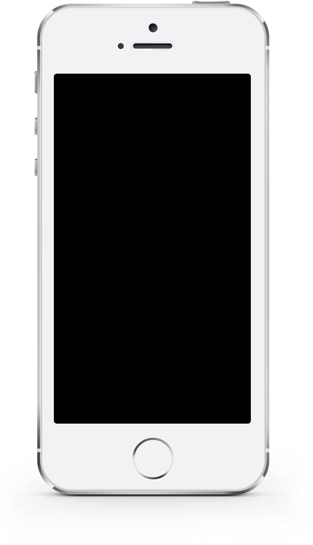 Whitei Phone Front View PNG