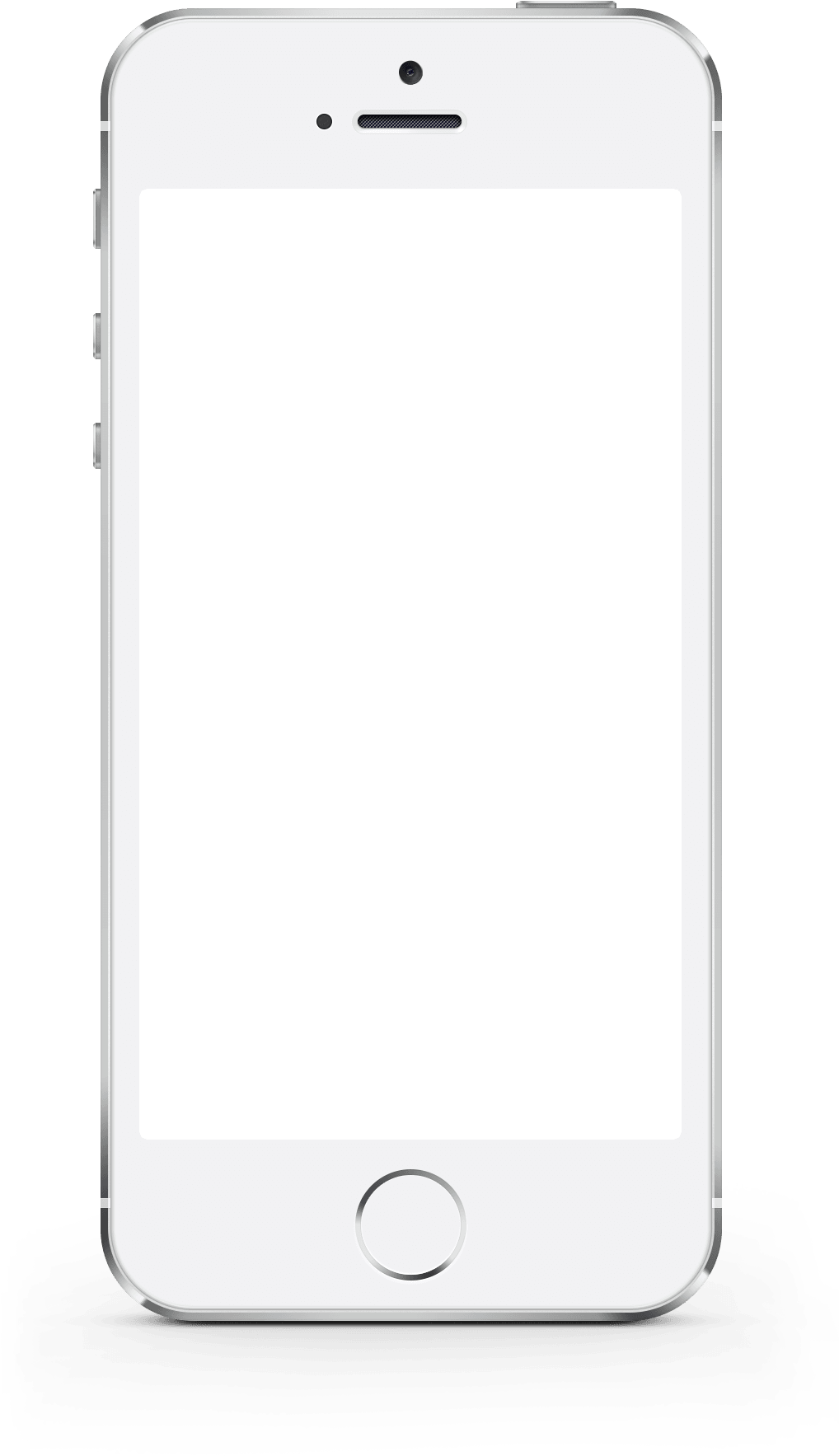 Whitei Phone Front View PNG