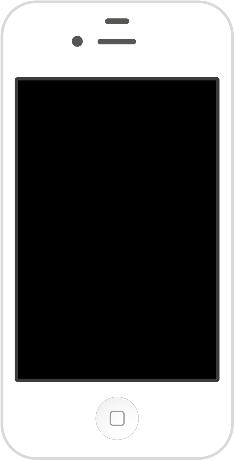 Whitei Phone Front View PNG