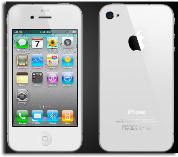 Whitei Phone Frontand Back View PNG