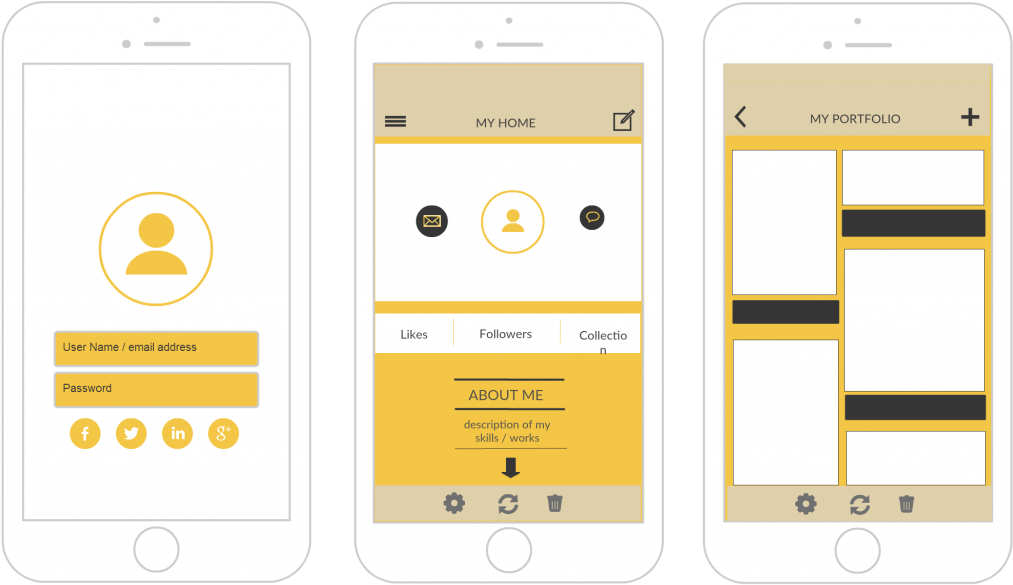 Whitei Phone Mockup App Screens PNG