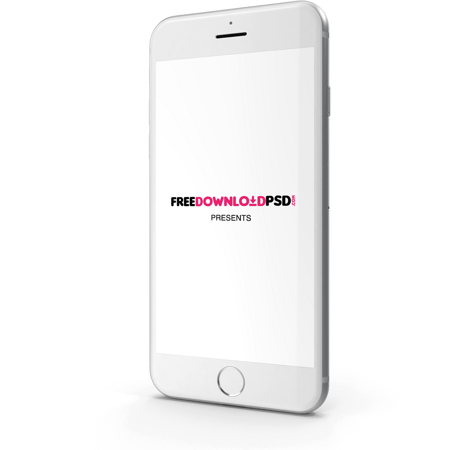 Whitei Phone Mockup Presentation PNG