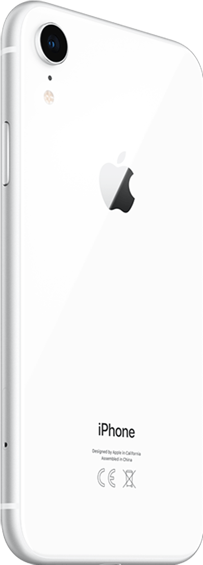Whitei Phone Rear View PNG