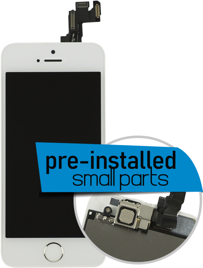 Whitei Phonewith Preinstalled Parts PNG