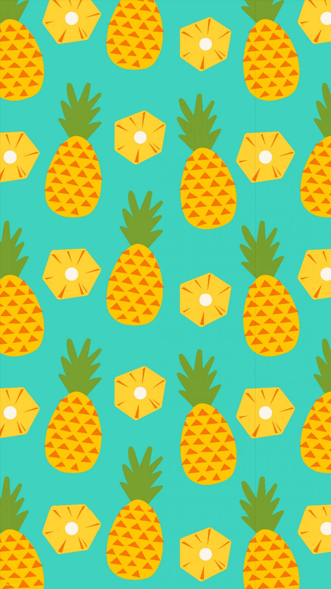 Image  Freshly sliced pineapple. Wallpaper