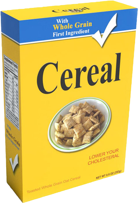 Whole Grain Cereal Box PNG