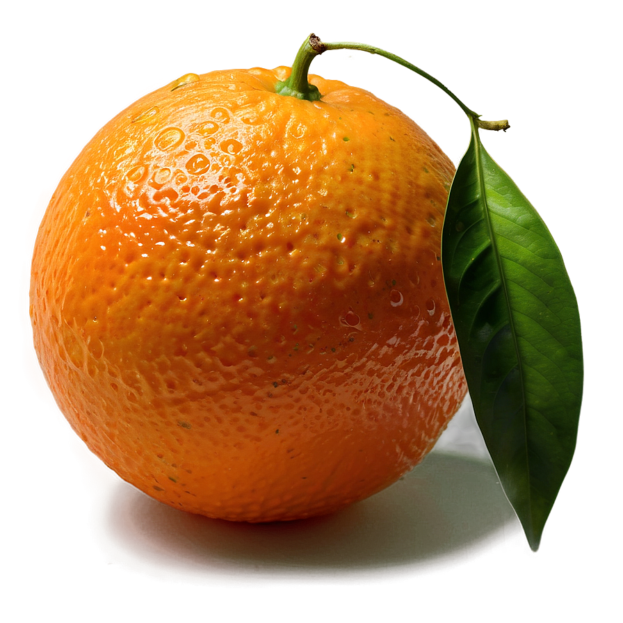 Whole Orange With Leaf Png 05032024 PNG