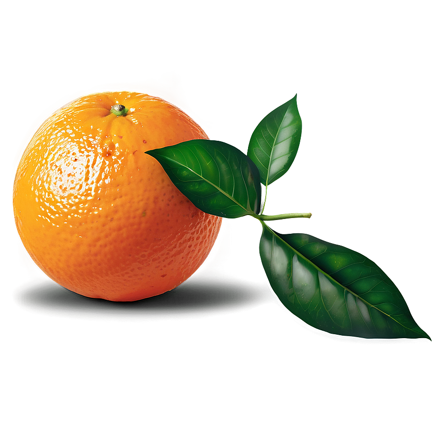 Whole Orange With Leaf Png Ksl75 PNG