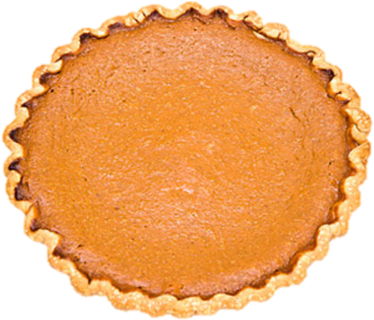 Whole Pumpkin Pie Top View PNG