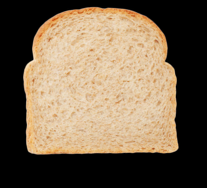 Whole Wheat Bread Slice Black Background.jpg PNG