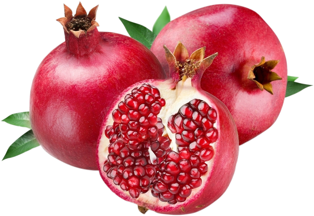Wholeand Half Pomegranate PNG