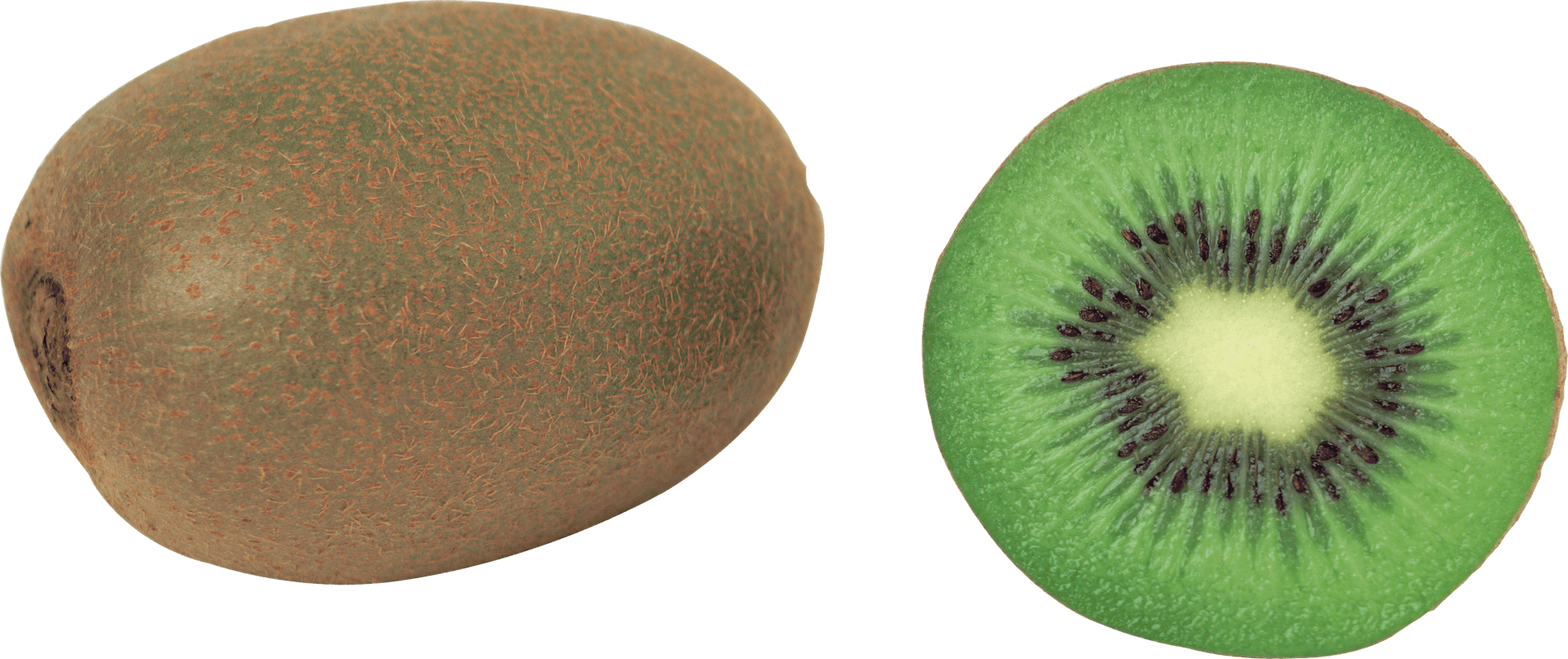 Wholeand Halved Kiwi Fruit PNG