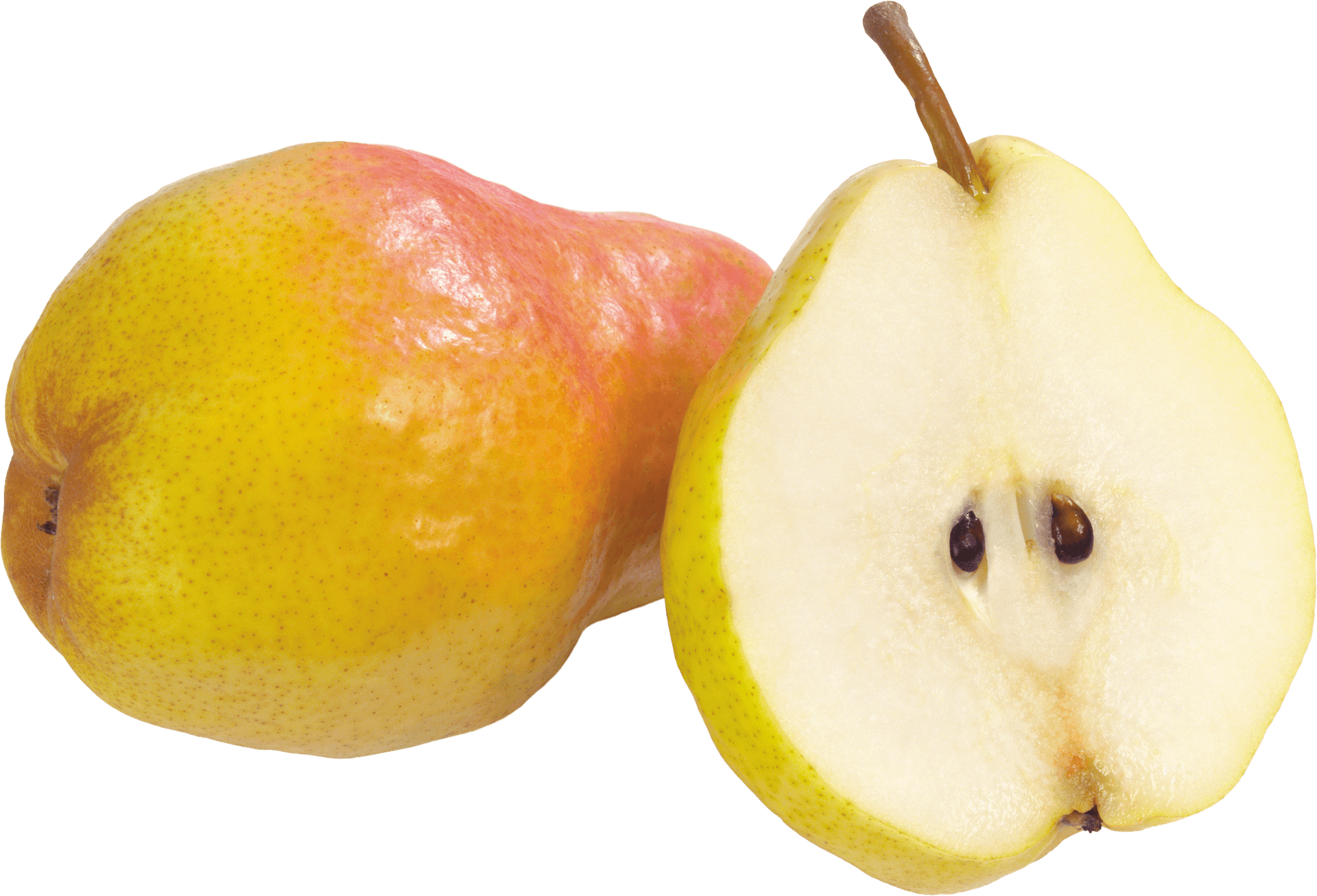 Wholeand Halved Pear PNG
