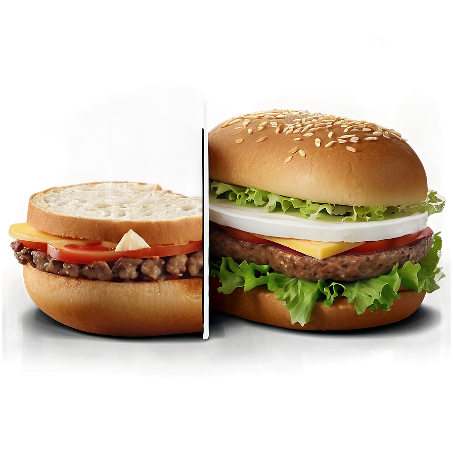 Whopper Cut In Half Png 73 PNG