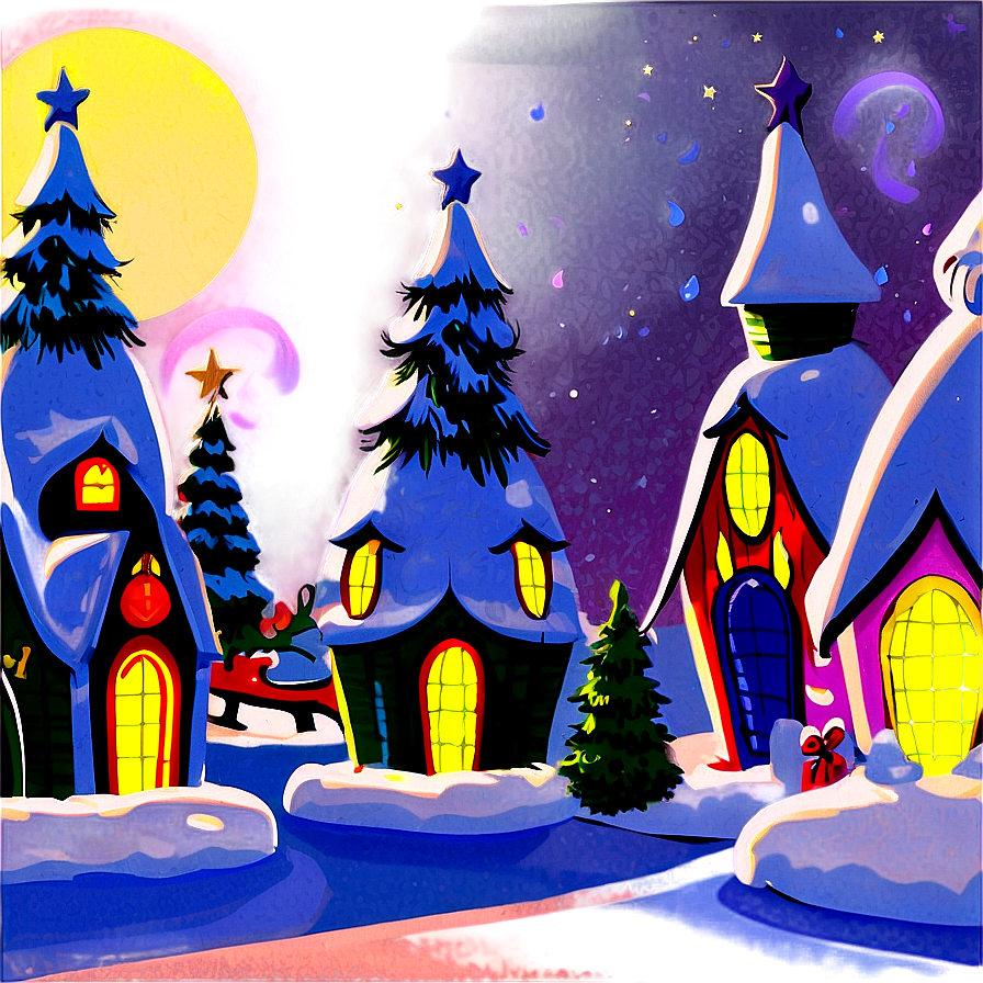 Whoville Christmas Village Png Hdw86 PNG