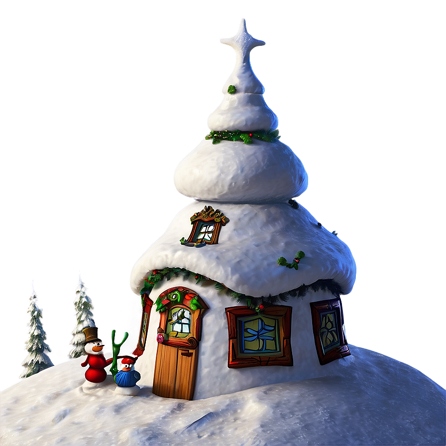 Whoville Snowman Building Png 06202024 PNG