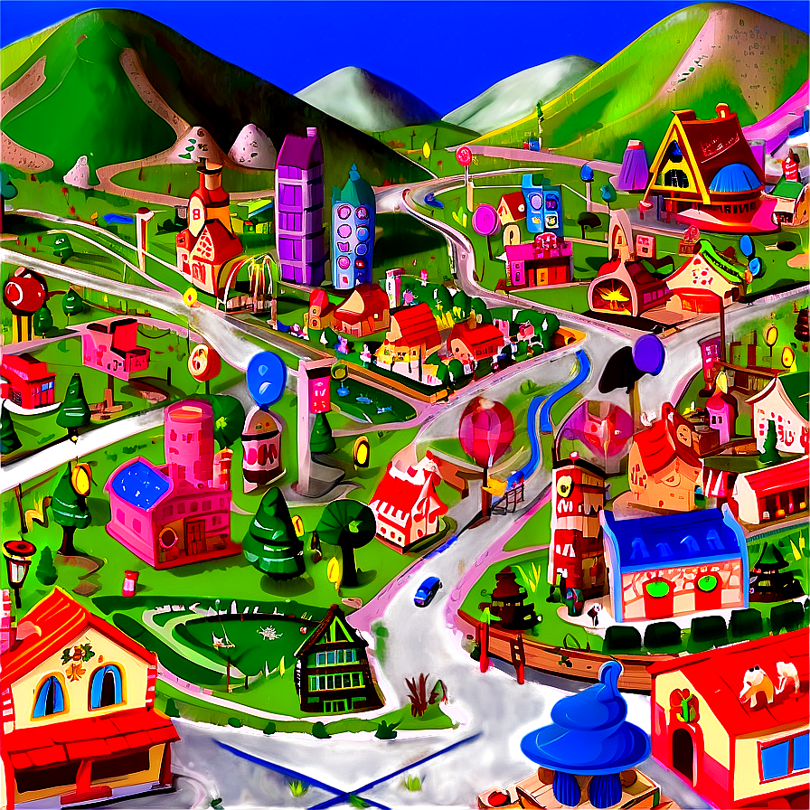 Whoville Town Map Png Mnb54 PNG