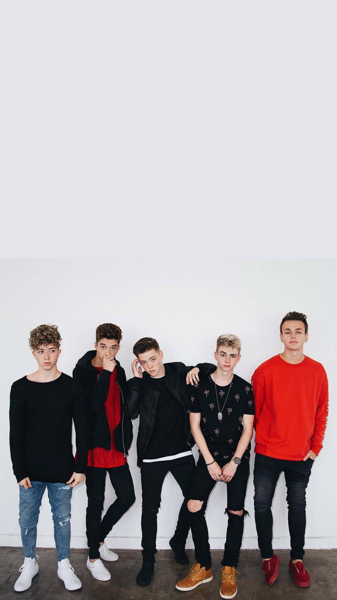 American Boy Band Why Don't We Against A White Wall Wallpaper