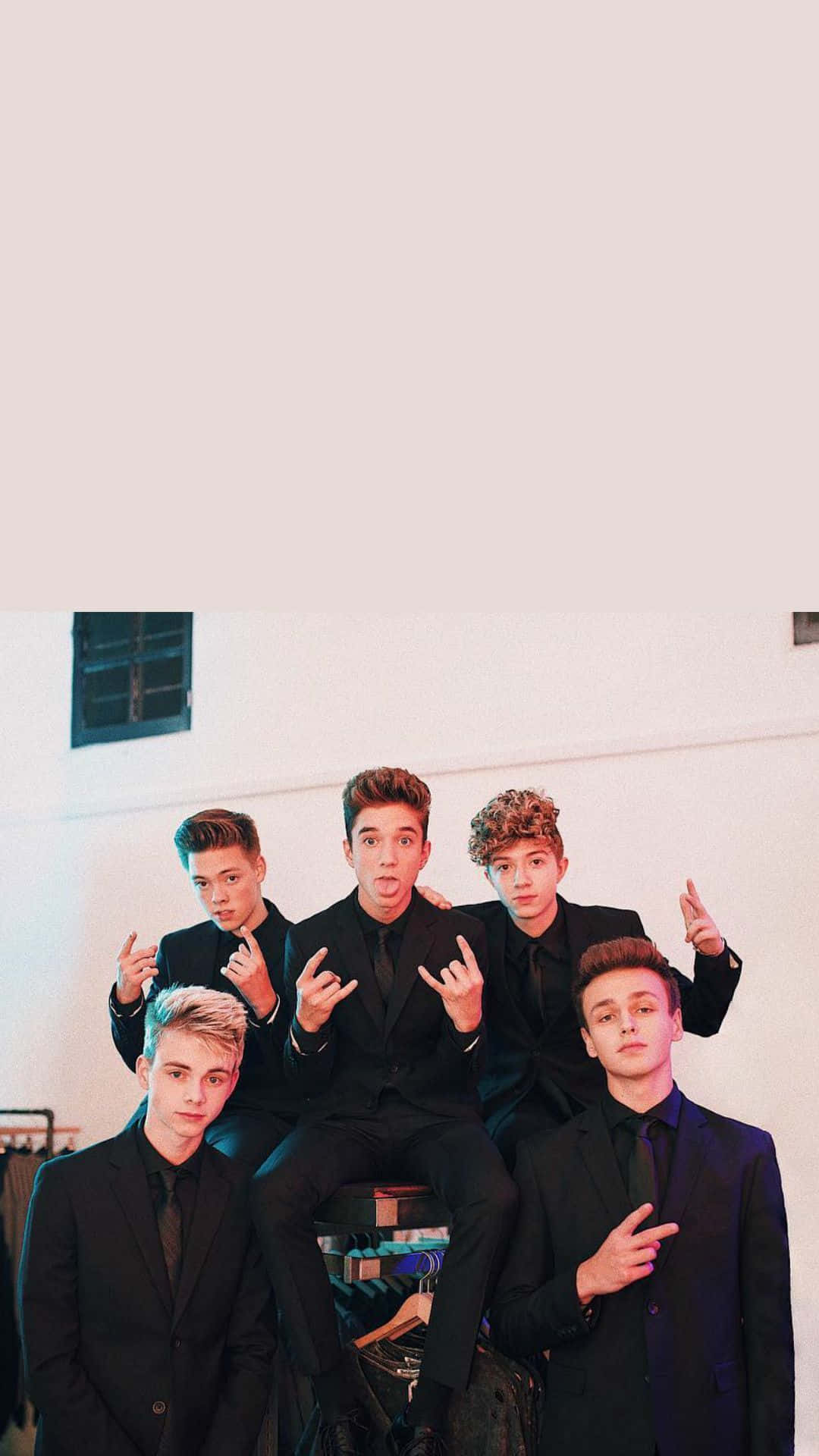American Boy Band Why Don't We Wearing Black Suits Wallpaper