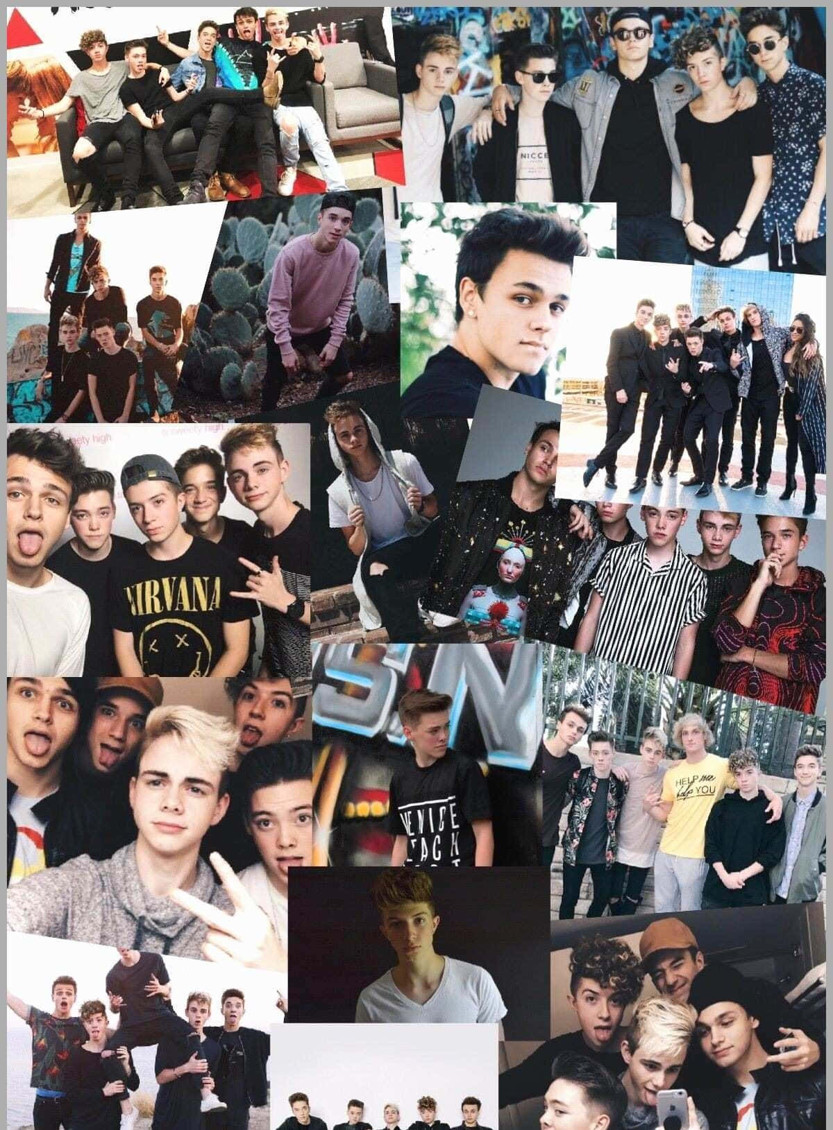 A Collage Of Photos Of The Boys Wallpaper