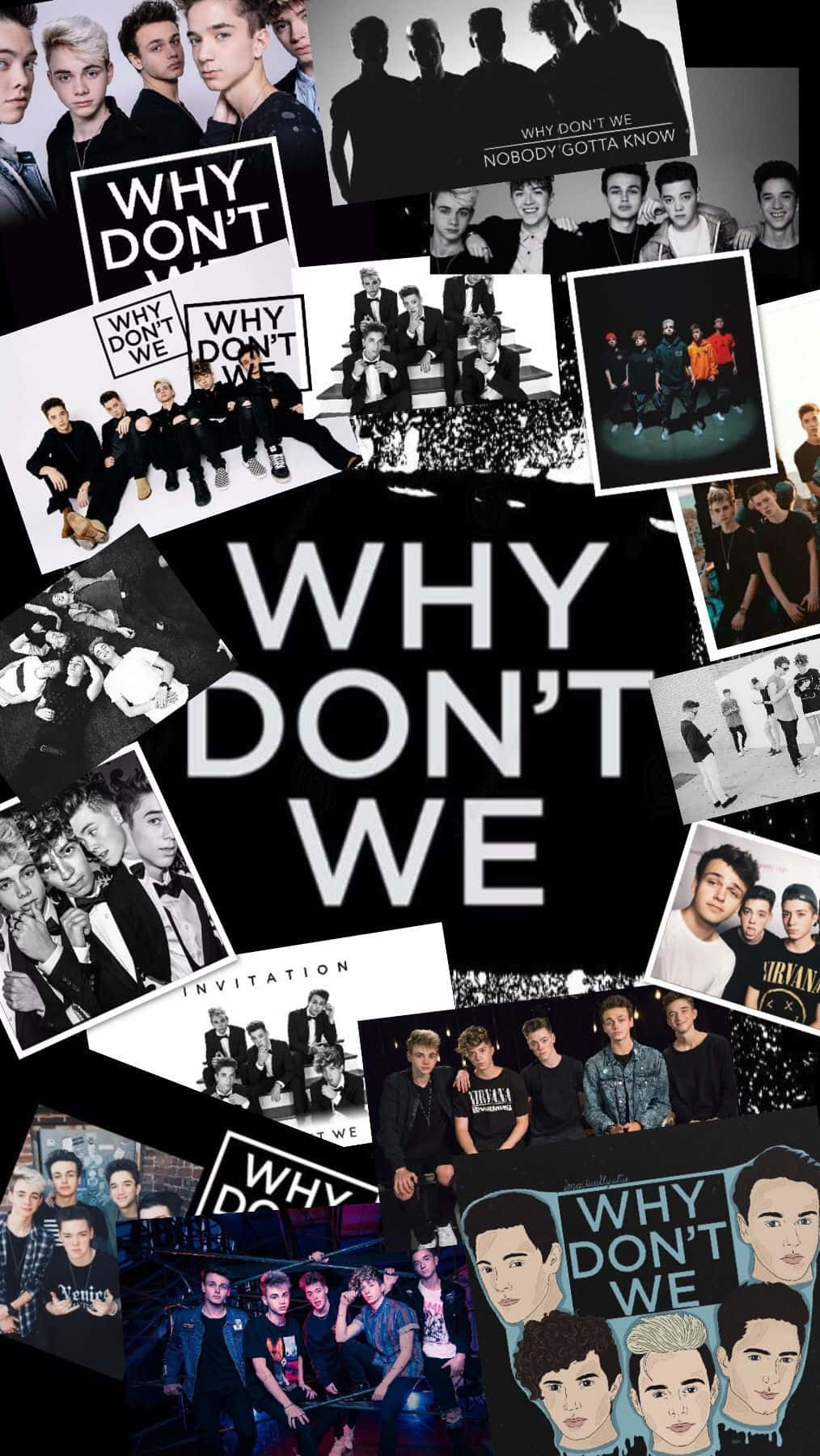 American Boy Band Why Don't We Collage Wallpaper