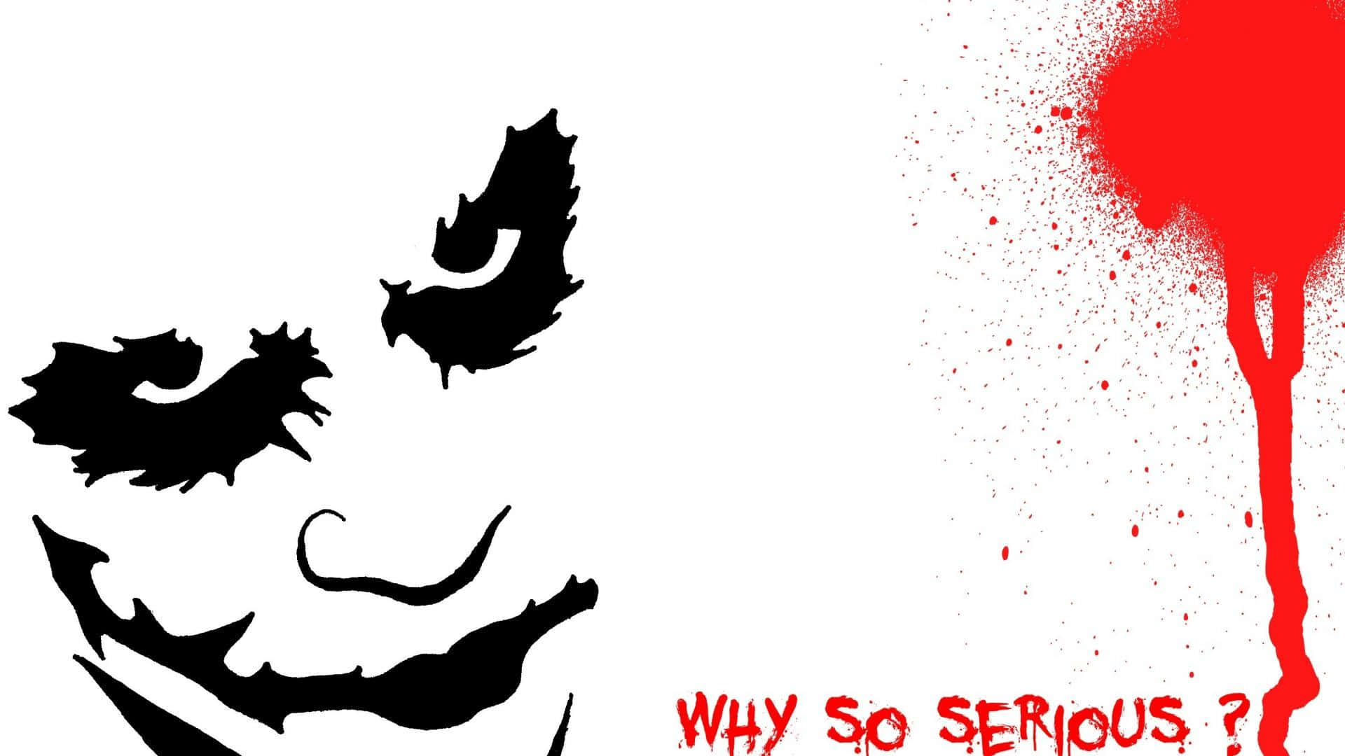 Why So Serious In Black And Red Wallpaper