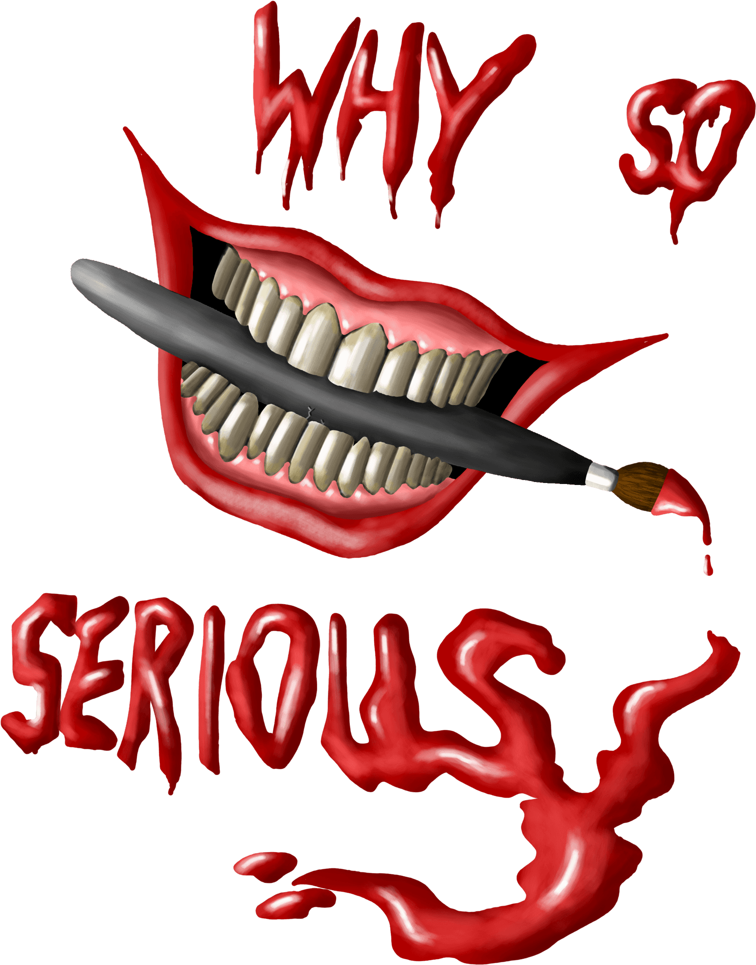 Why So Serious Painted Smile PNG