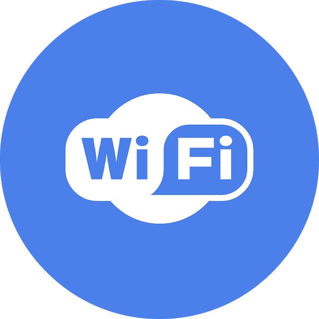 Wi Fi Symbol Blue Background PNG