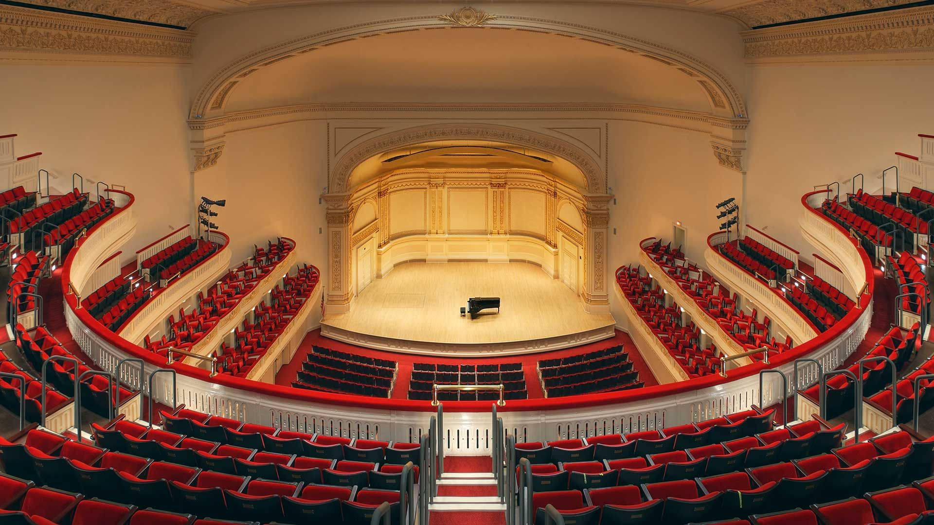 Wide-angle Carnegie Hall Stage Wallpaper