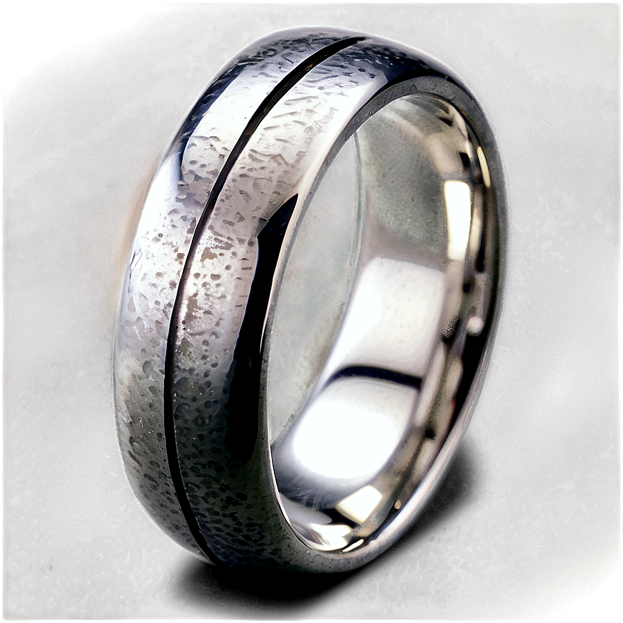 Wide Band Silver Rings Png Nom PNG