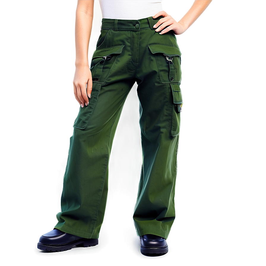 Wide Leg Cargo Pants Png 06132024 PNG