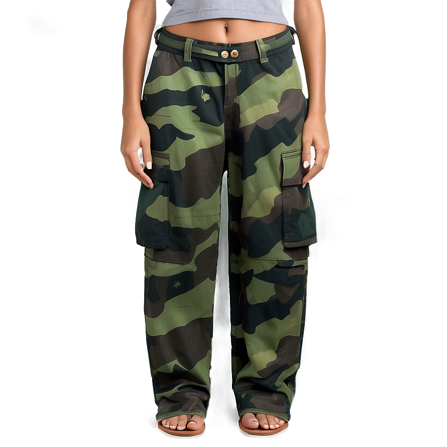 Wide Leg Cargo Pants Png 1 PNG