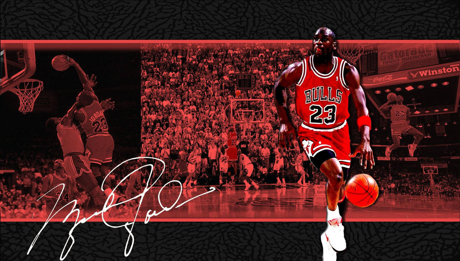 Michael Jordan Signs Autograph Wallpaper