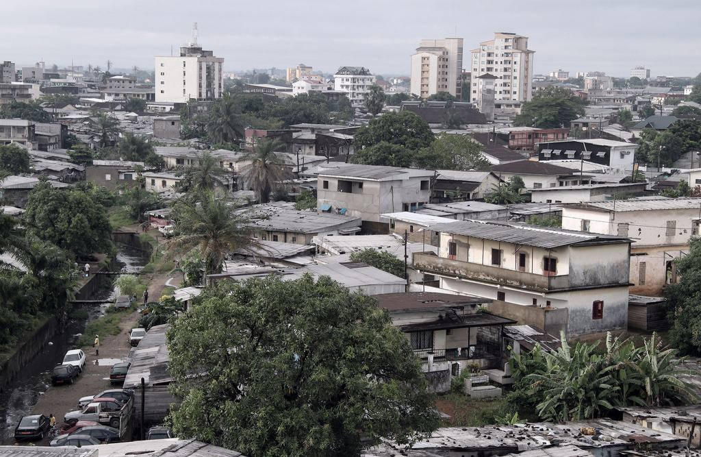 Wide Shot Of The Buildings City Of Douala Wallpaper