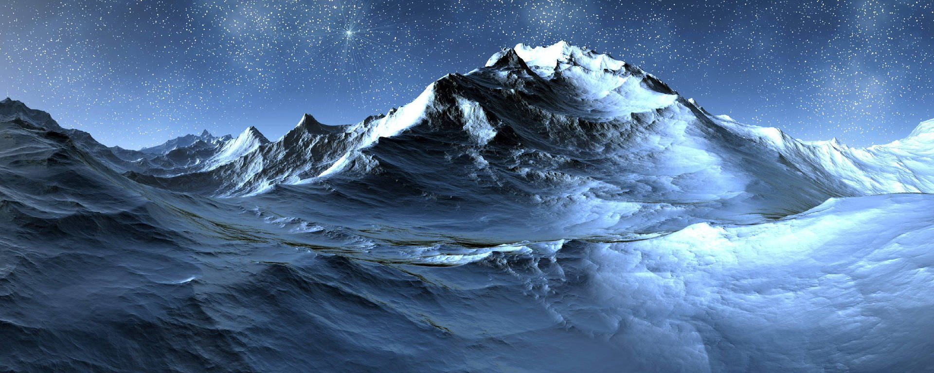 Widescreen Alps Mountain Peak Wallpaper