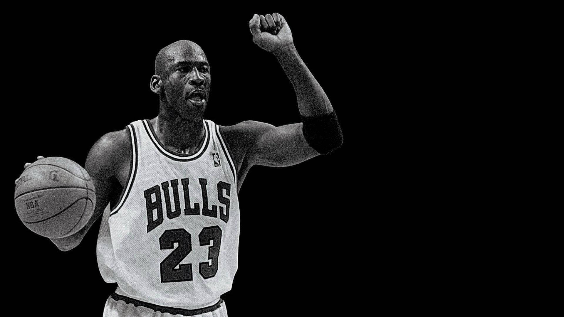 Widescreen Michael Jordan Black And White Picture