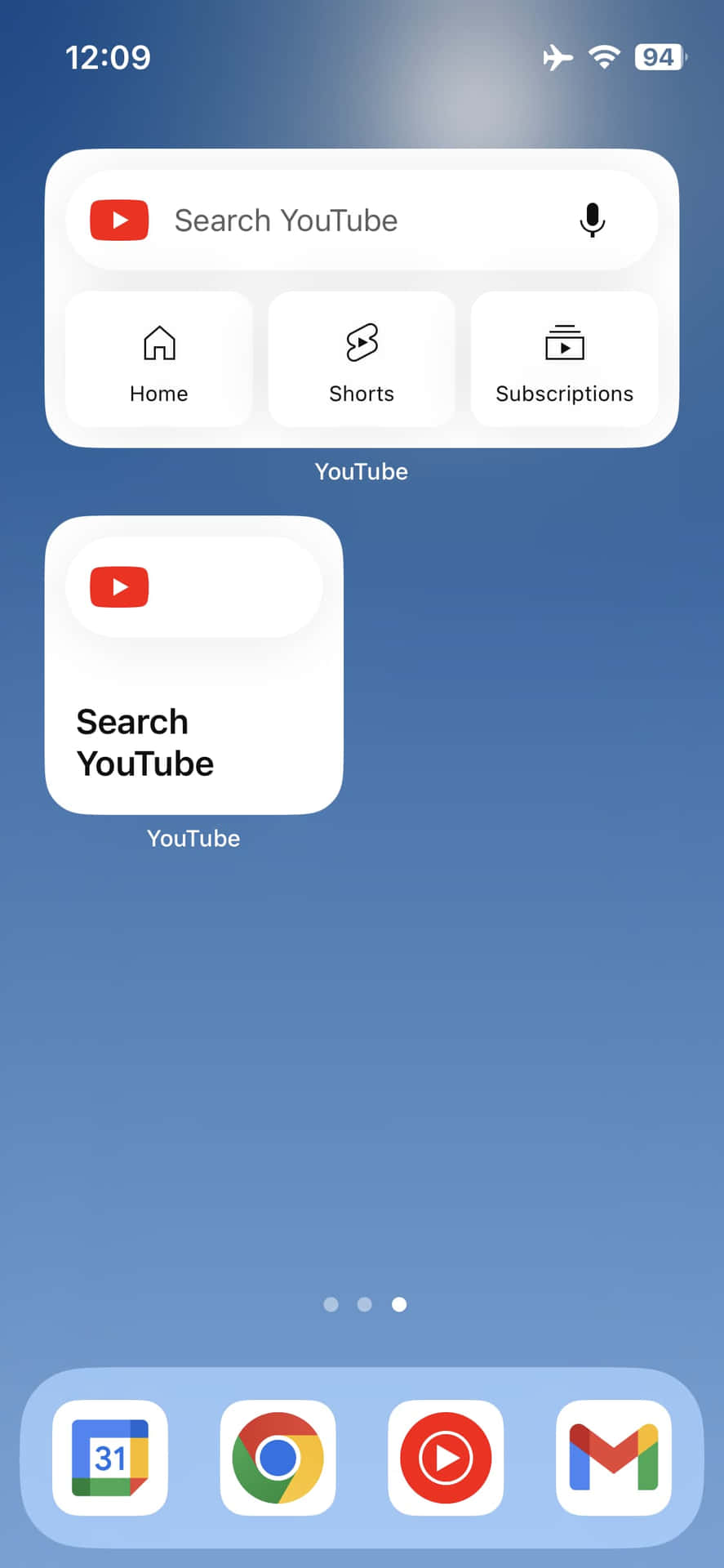 youtube search bar screenshot