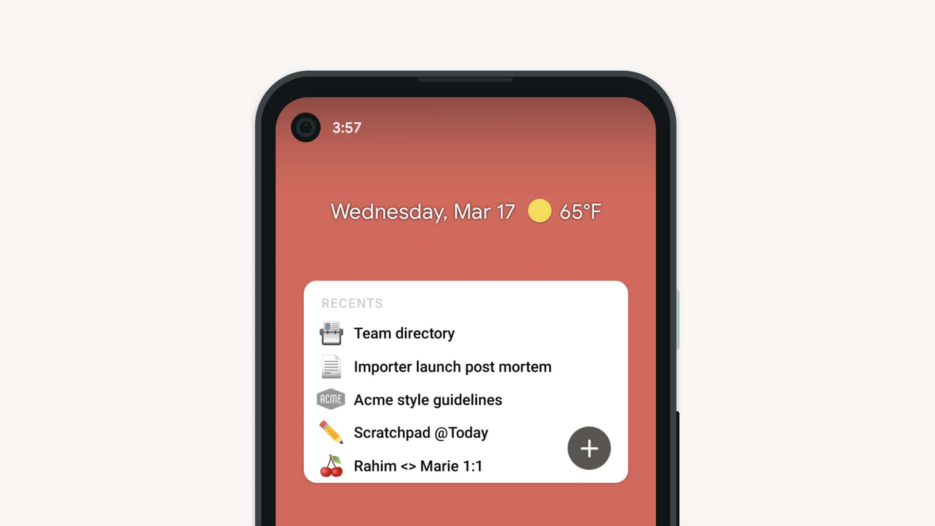 a smartphone with a calendar app on it