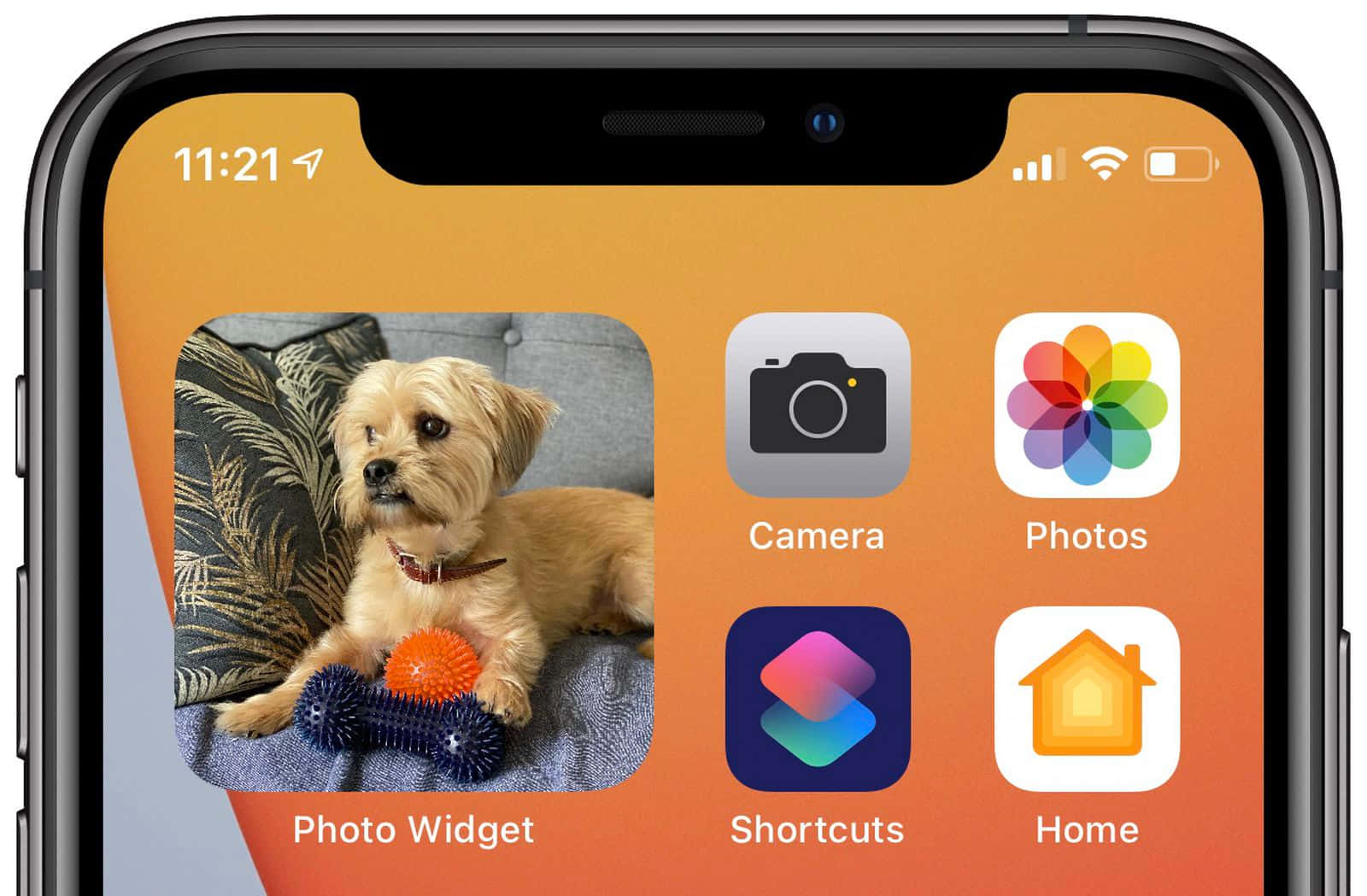 an iphone displaying the camera, photo, and other apps