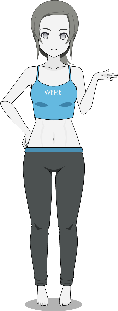 Wii Fit_ Trainer_ Animated_ Character PNG