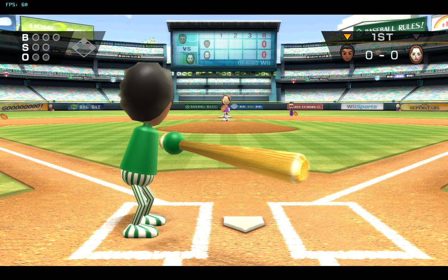 Wii Sports Baseball Video Game Wallpaper