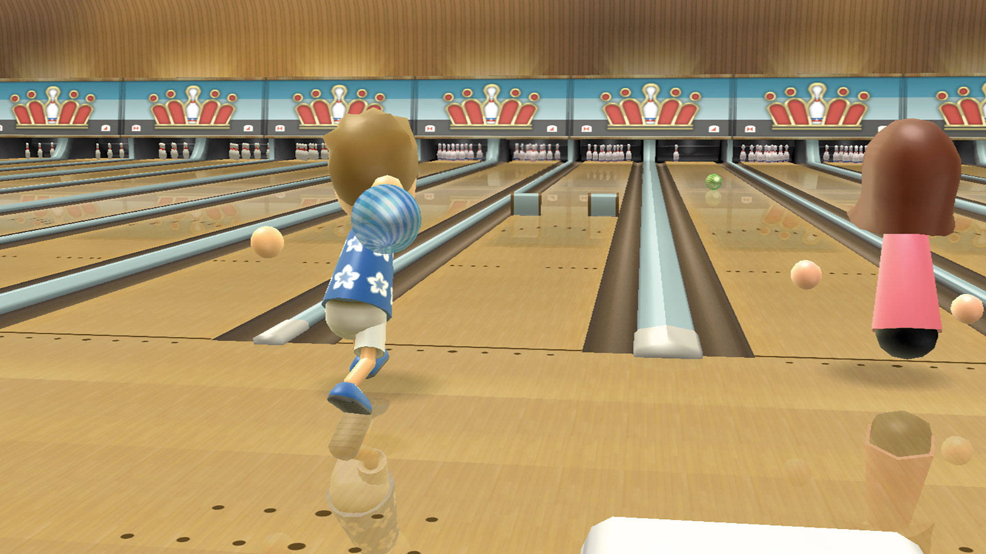Wii Sports Resort Bowling Spil Tapet Wallpaper