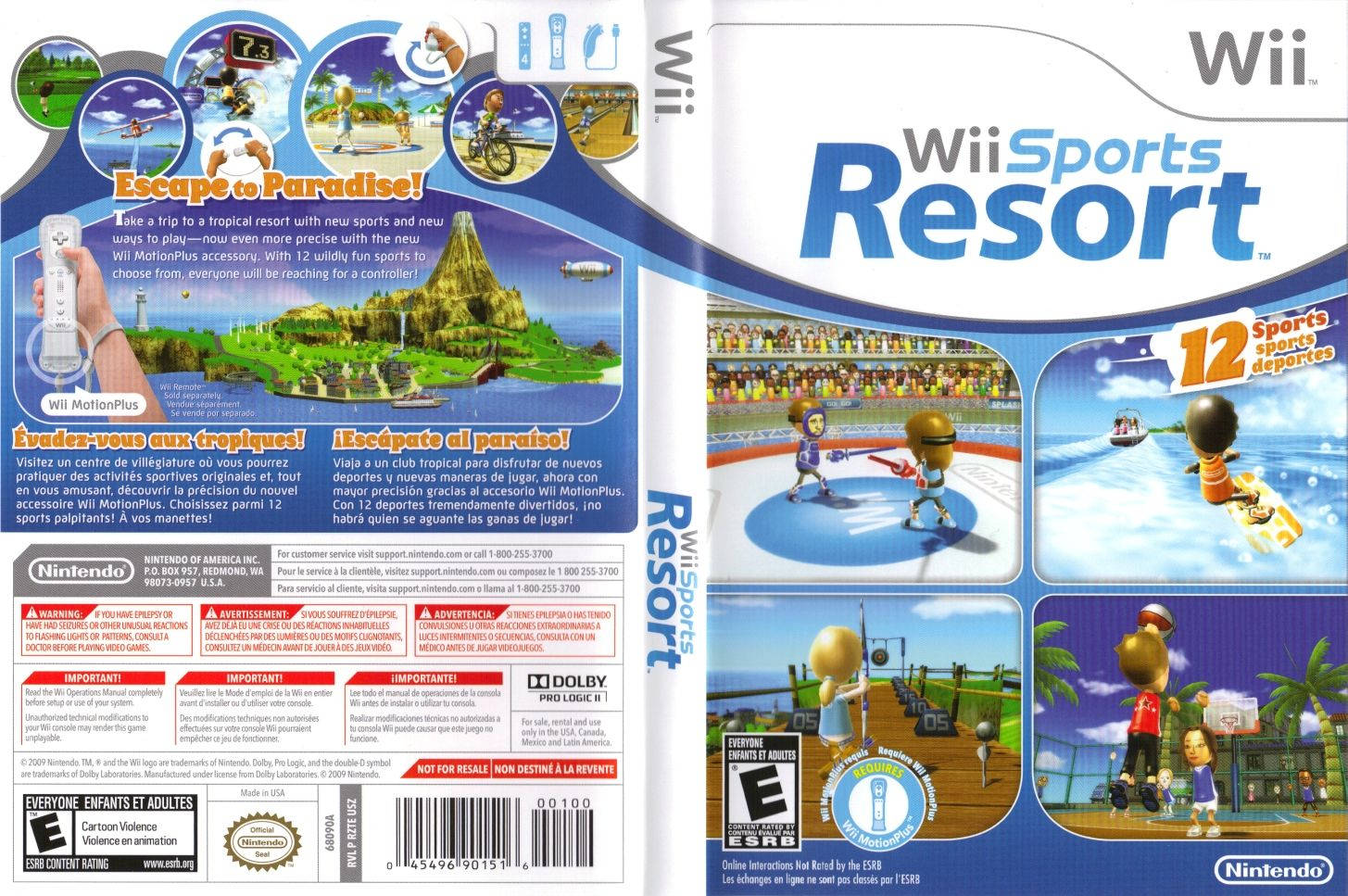 Wii Sports Resort Game Sleeve Layout Art Wallpaper