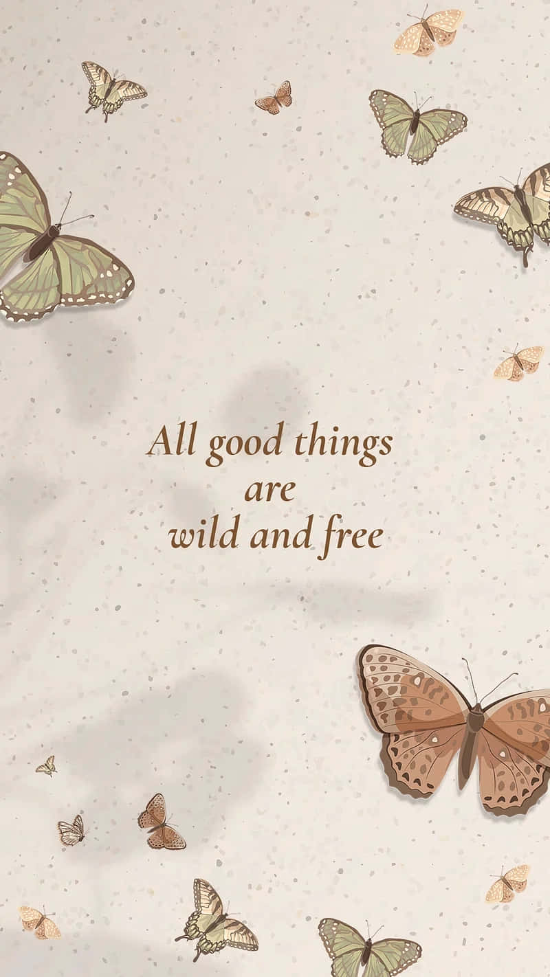 Wild Free Butterfly Aesthetic Wallpaper